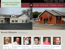 Tablet Screenshot of hutsonfuneralhome.com